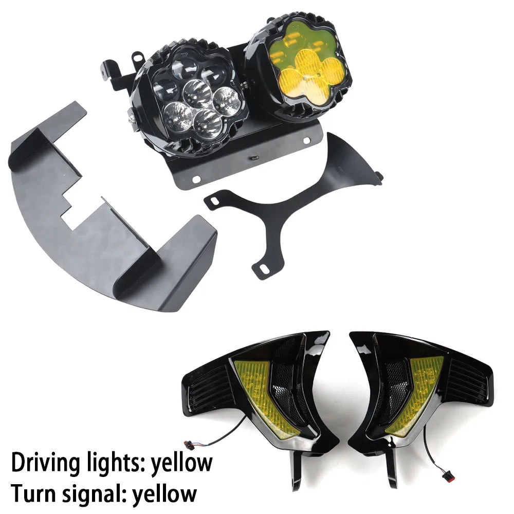 Kit de phares LED noirs pour Harley Road Glide - vue 9