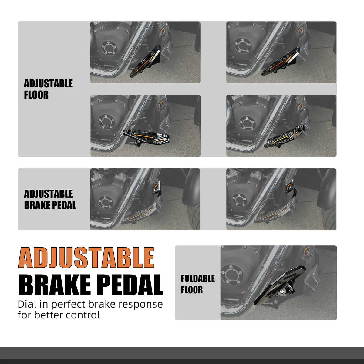 Kit complet commandes avancées et repose-pieds pour Harley-Davidson Dyna Fat Bob FXDF, Street Bob FXDB, Low Rider FXDL, Wide Glide 2000-2017 – photo 6/9