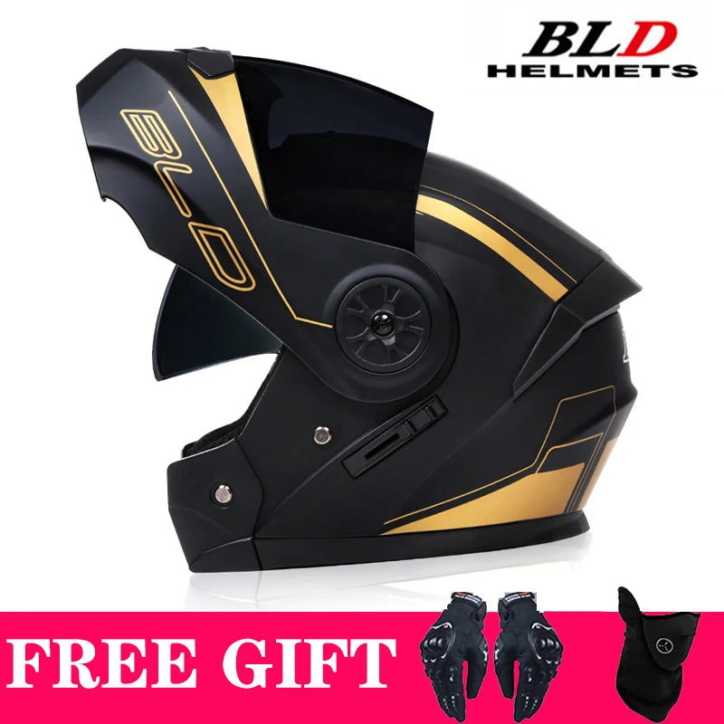 Casque moto modulable rétro double écran - vue - vue 23