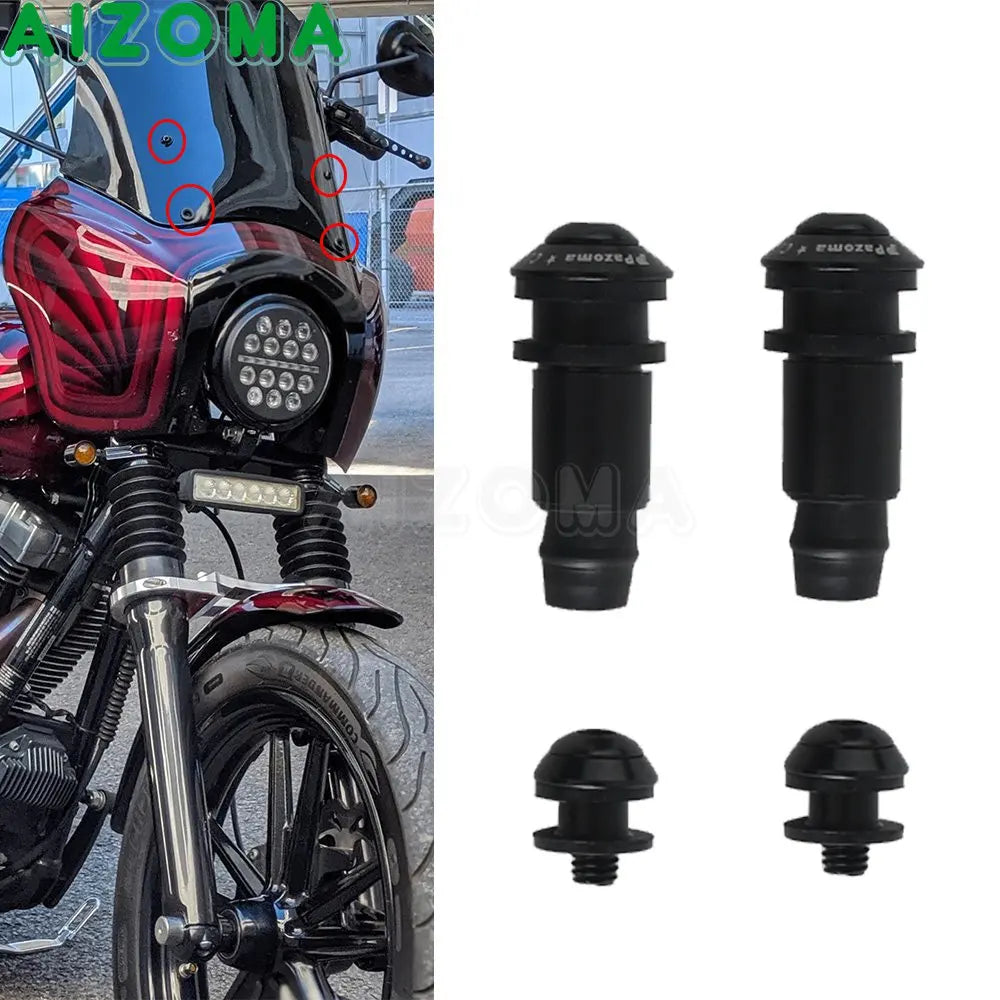 Kit d'entretoises anti-turbulence pour pare-brise - Harley Softail Low Rider S, Street Bob – photo 3/16