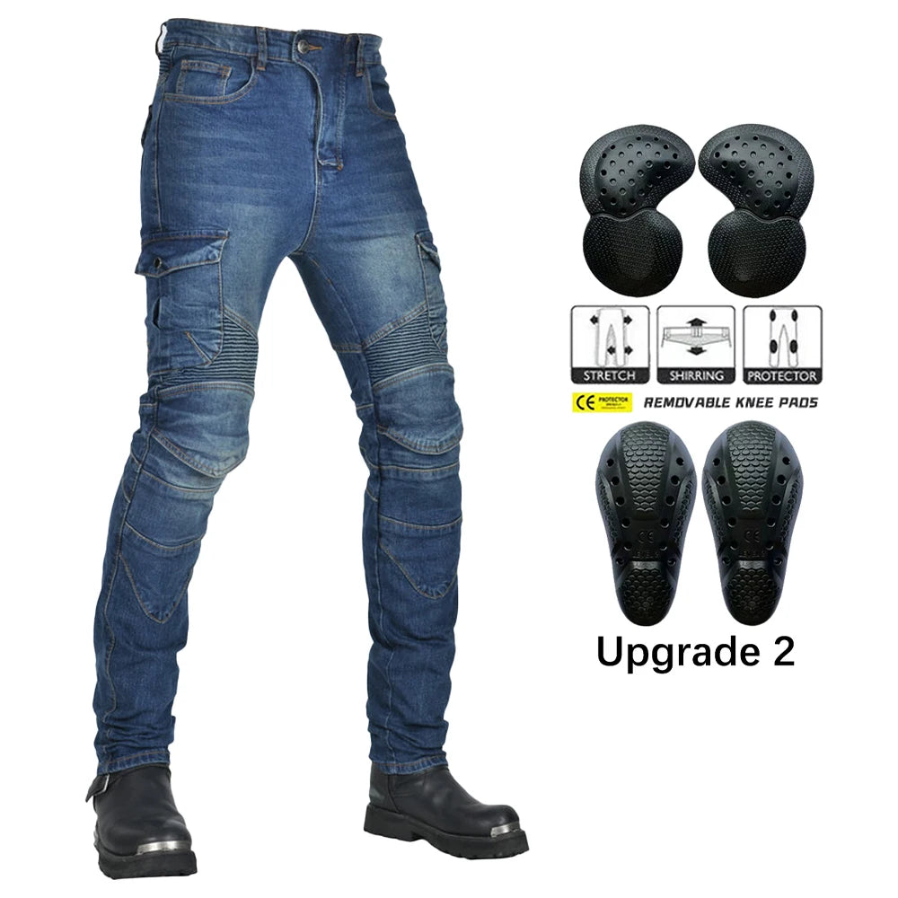 Pantalon motocross homme noir, protections genoux et hanches - vue 7