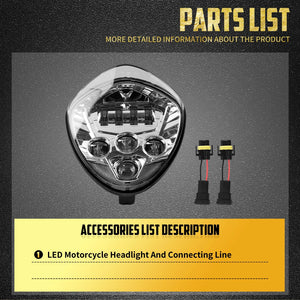 Phare Avant LED Rond 7'' Feux de Route/Croisement - Universel Harley-Davidson Touring, Dyna, Softail, Sportster – photo 2/8