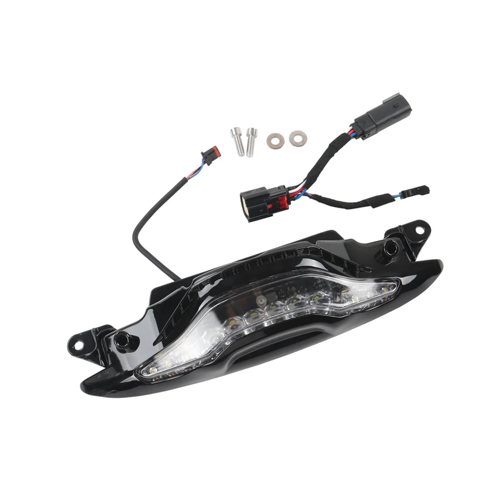 Feux de Carénage LED GOAT-E Chrome ou Noir, Ambre/Blanc pour Harley Road Glide – photo 6/8