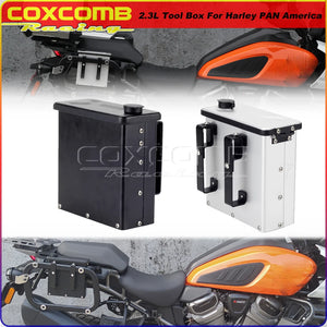 Boîte à outils en aluminium noir pour Harley-Davidson Pan America 1250 - vue 2