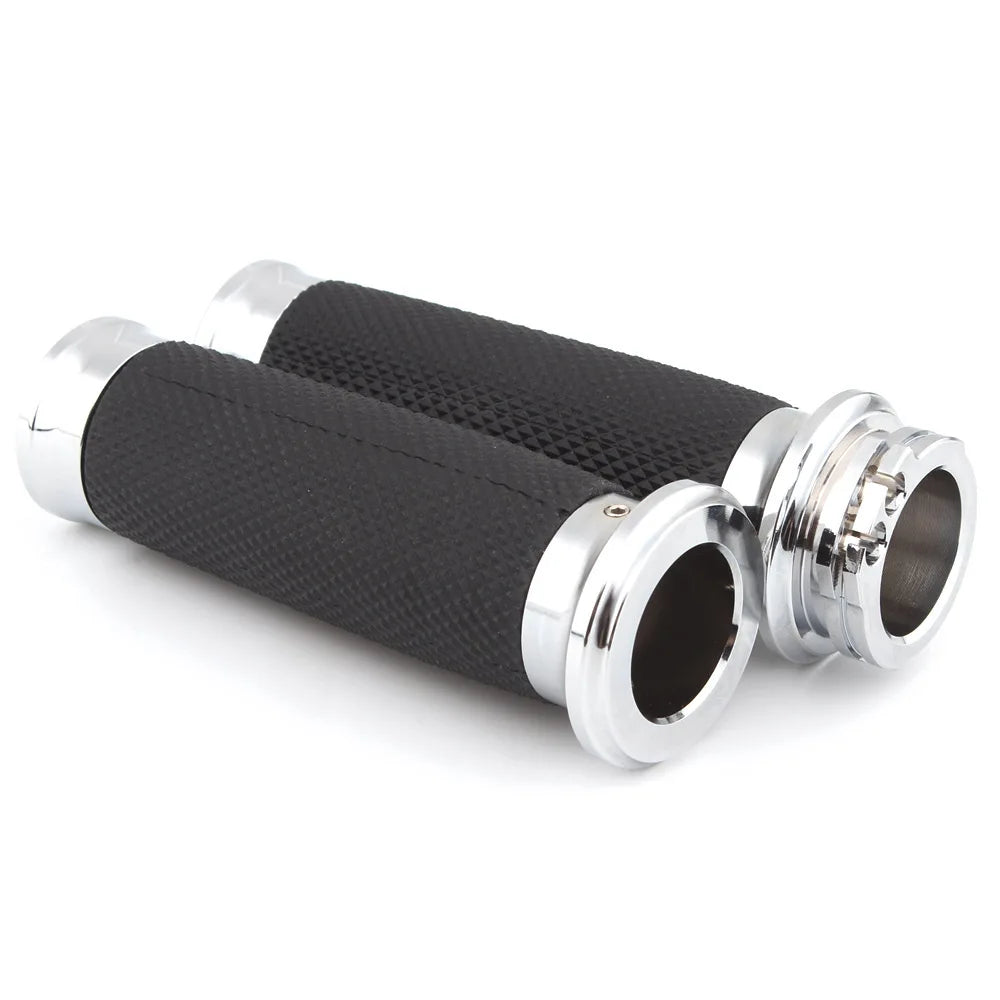 Poignées de guidon chromées pour Harley Sportster Dyna Softail - vue 3
