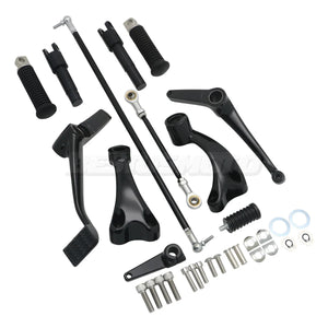Kit complet commandes avancées CNC, repose-pieds, leviers et biellettes pour Harley-Davidson Sportster XL 883, 1200, 48 2004-2024 – photo 2/20