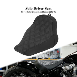 Selle solo pilote profil bas surpiqûres diamant pour Harley-Davidson Softail - vue 7