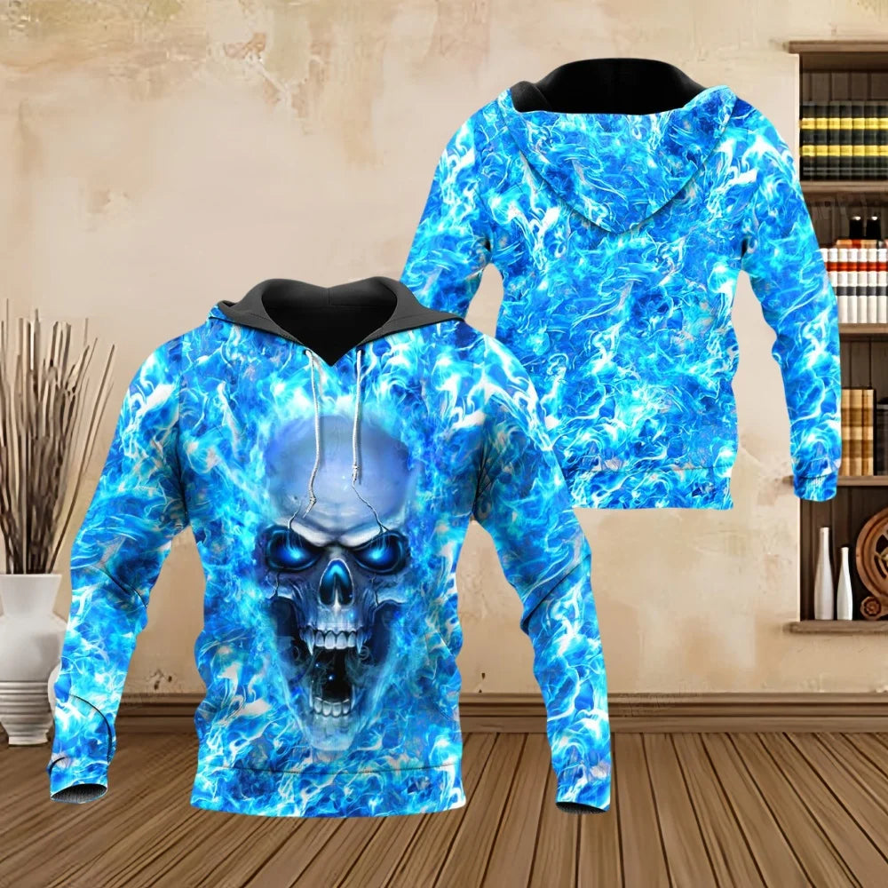 Sweat à capuche crâne 3D homme - vue 11