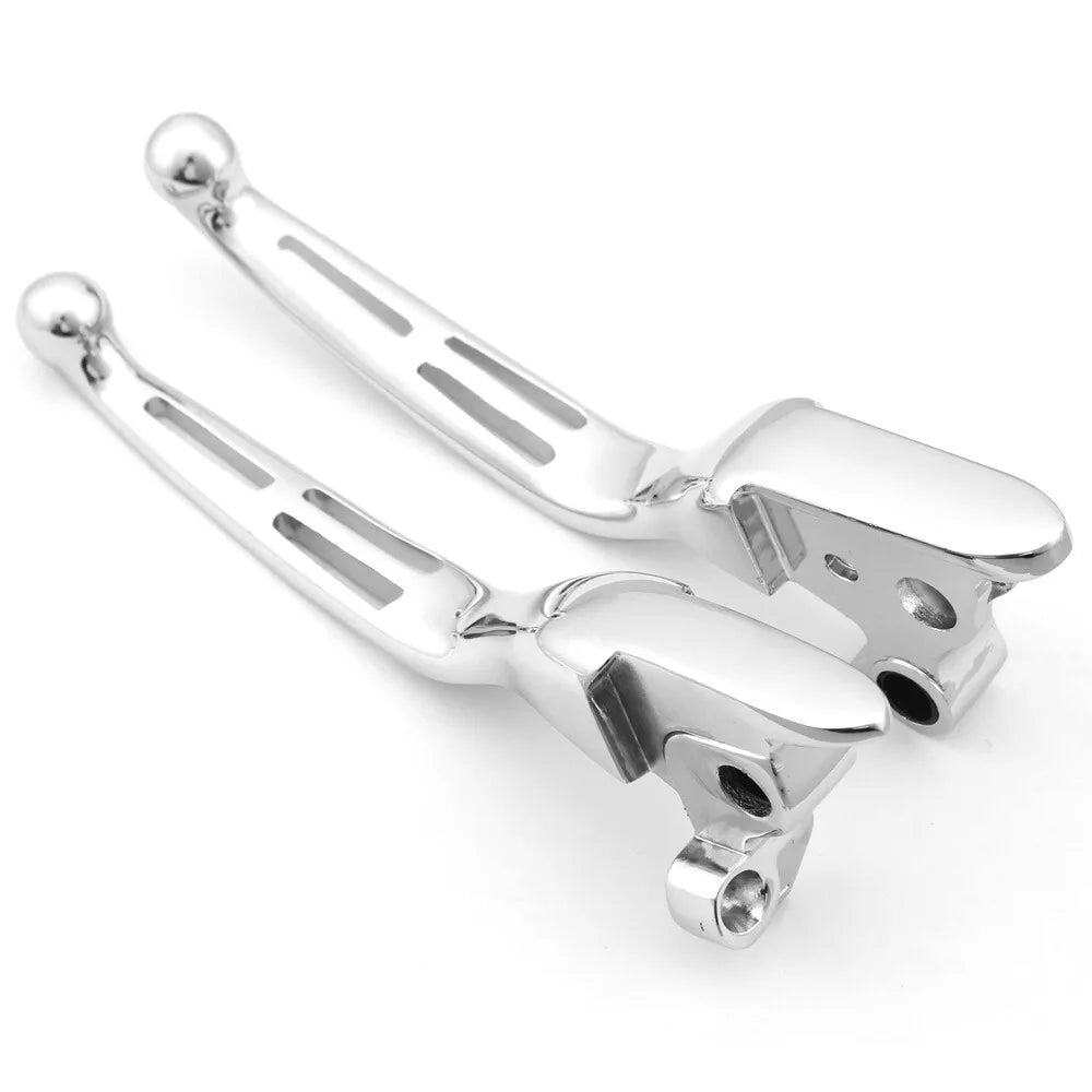 Leviers chromés ajourés pour Harley Touring - vue 2