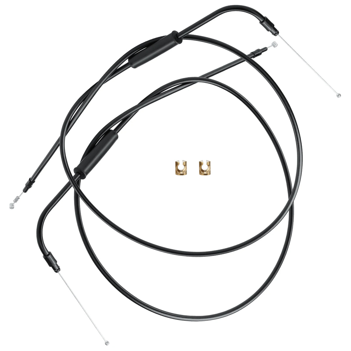 Kit de Câbles d'Accélérateur Rallongés Tressés Inox - Harley-Davidson Sportster, Dyna et Softail – photo 1/10