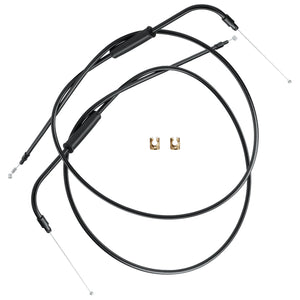Kit de Câbles d'Accélérateur Rallongés Tressés Inox - Harley-Davidson Sportster, Dyna et Softail – photo 1/10