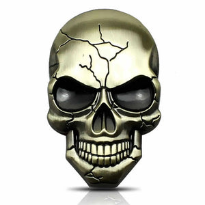 Badge autocollant 3D tête de mort en métal pour moto - vue 7
