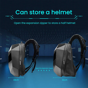 Sac à dos noir imperméable avec écran LED pour moto - vue 5