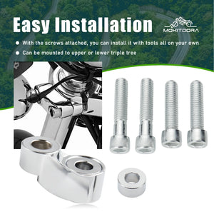 Kit de déport des clignotants avant pour Harley-Davidson Big Twin, FXR, Dyna, Sportster (fourches 39-49mm) – photo 4/7