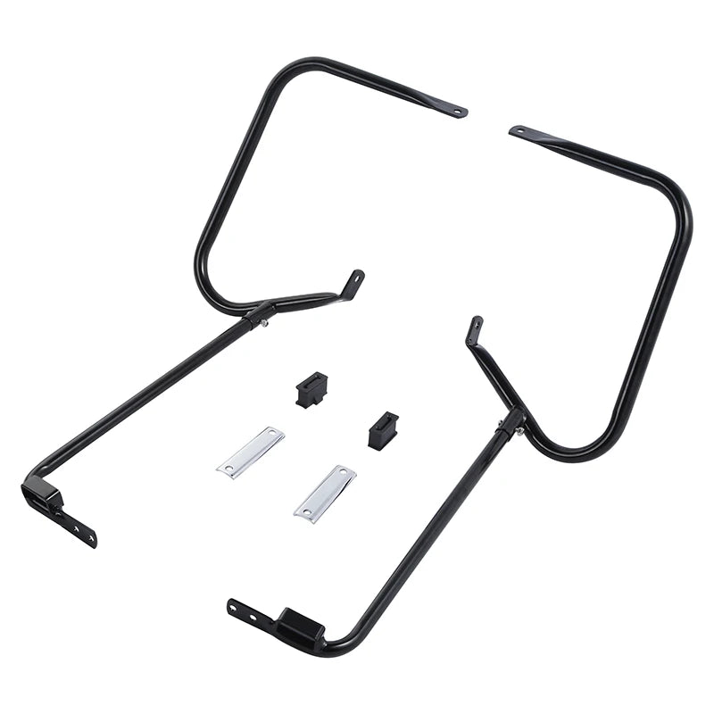 Barre de protection chromée soutenant les sacoches d'une Harley-Davidson Touring - vue 10