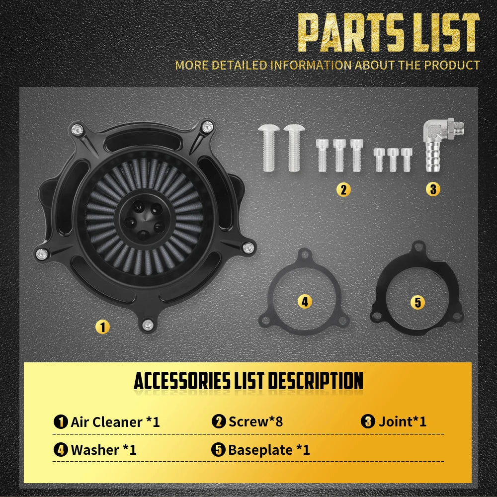Filtre à air intake pour Harley-Davidson Softail 2025-2026 et Touring CVO, Road Glide, Street Glide 2023-2026 – photo 5/19
