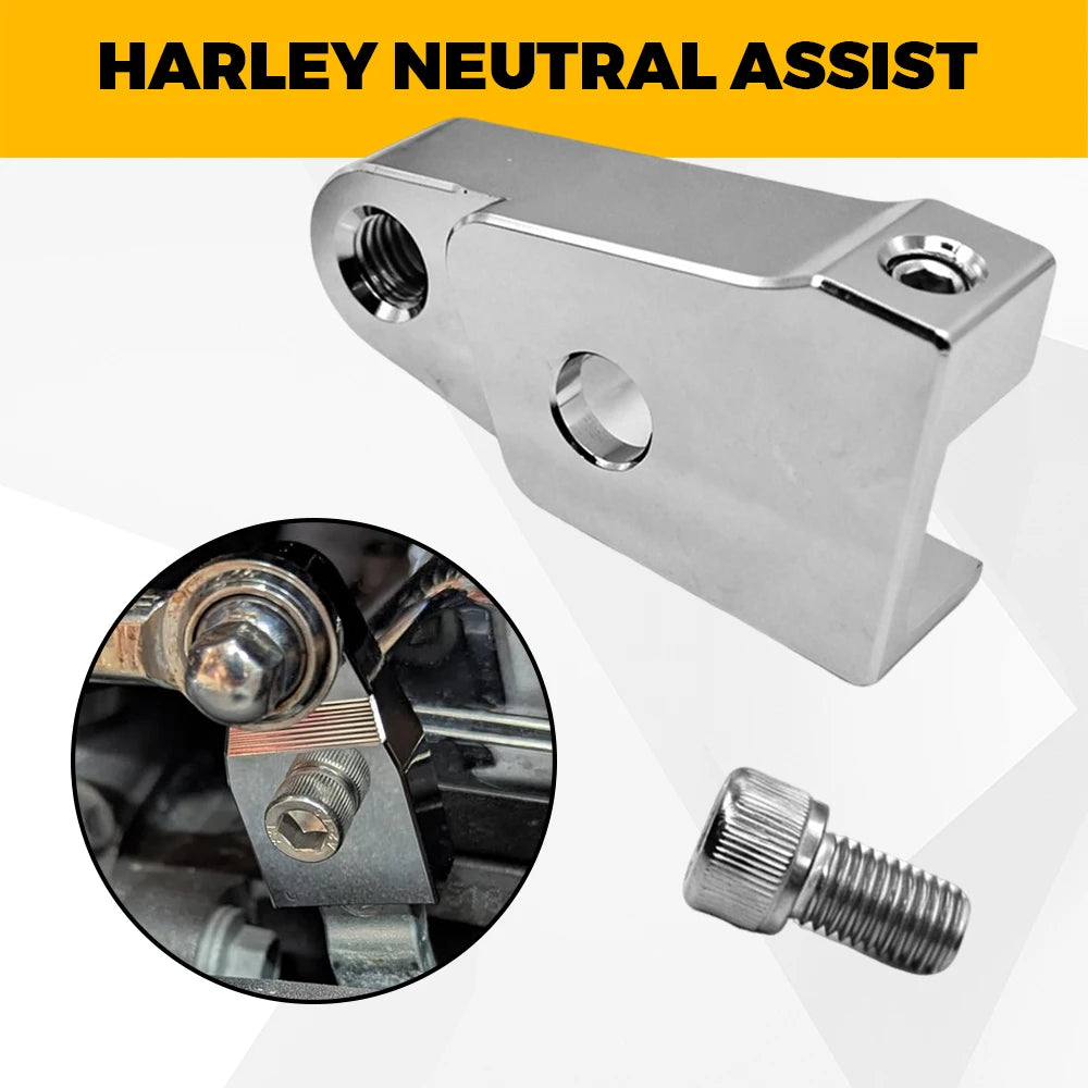 Aide au point mort chromée pour Harley Twin Cam - vue 5