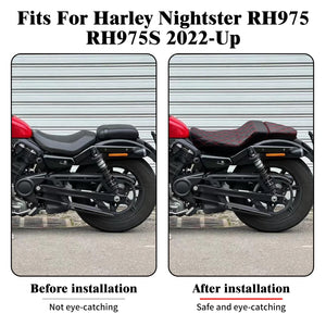 Selle biplace en cuir pour moto Harley-Davidson Nightster - vue 2