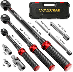Kit de Clés Dynamométriques Mécaniques Premium 9 Pièces 5-224 N.m - Moto, Vélo & Auto – photo 8/9
