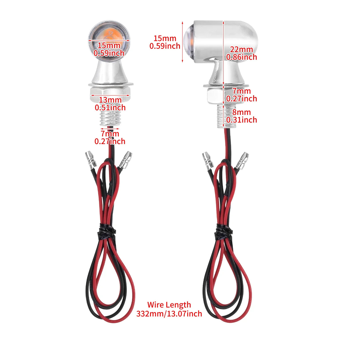 Mini clignotants LED M8 pour Harley - vue 6