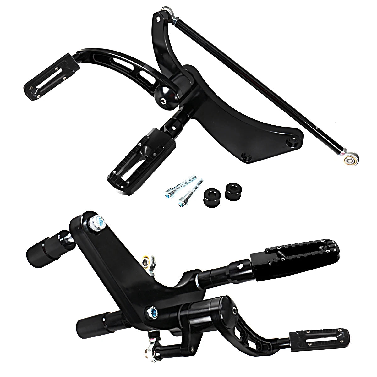 Kit commandes avancées en aluminium billette poli pour Harley-Davidson FXBB Street Bob, Softail Low Rider FXLR 2018-2024 – photo 6/7
