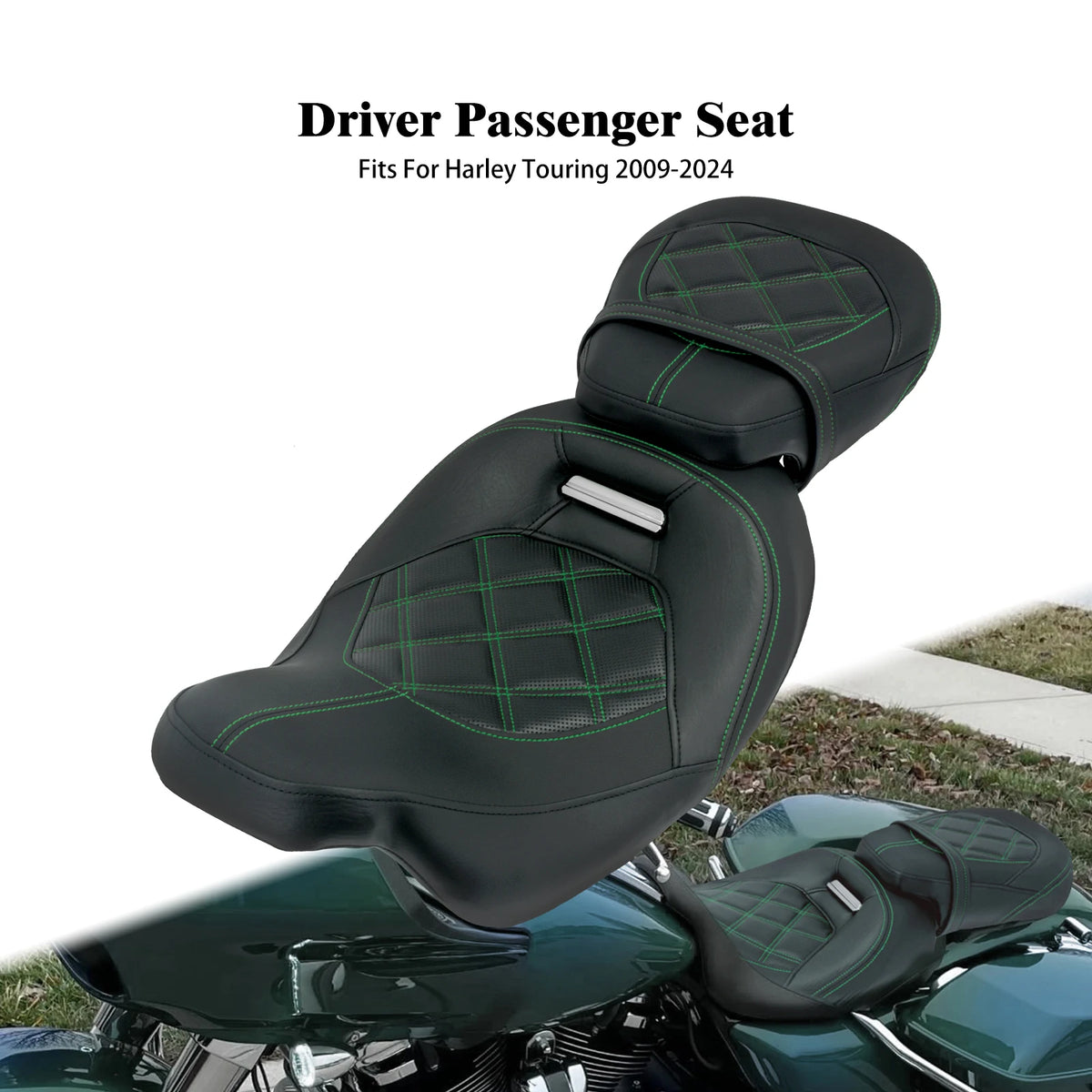 Selle biplace conducteur/passager pour Harley-Davidson Touring 2009-2024 – photo 10/11