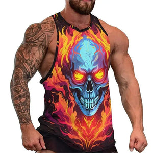 Débardeur crâne 3D oversize homme - vue 20