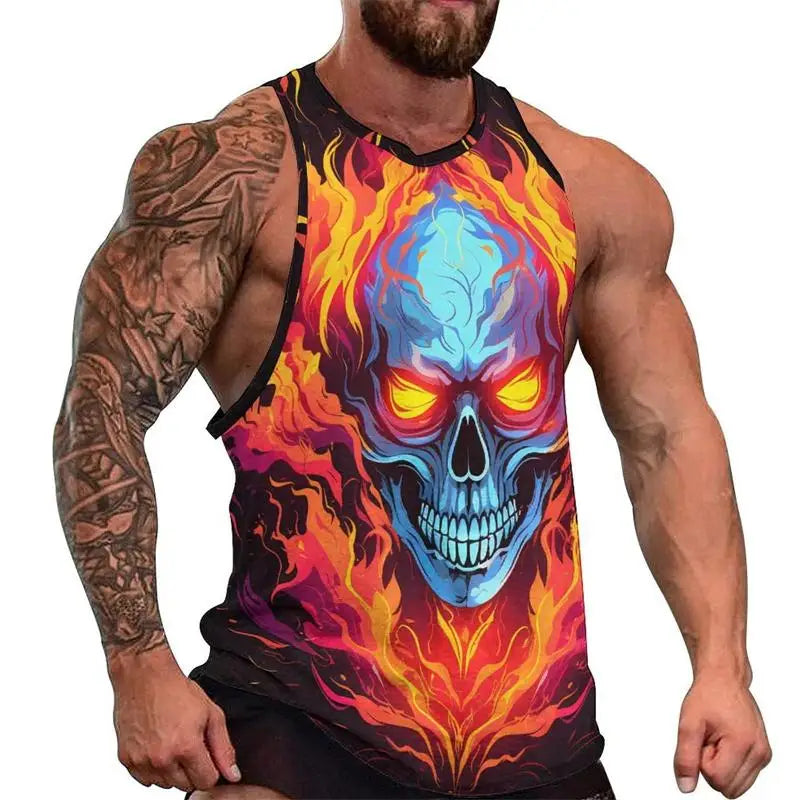 Débardeur crâne 3D oversize homme - vue 20