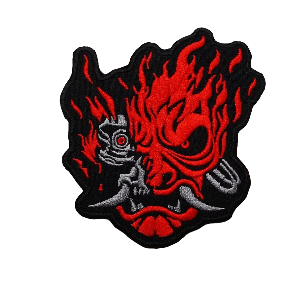 Écusson brodé tête de diable rouge - vue 4