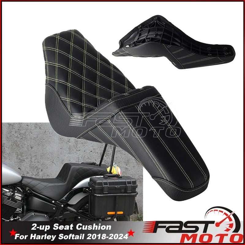 Selle biplace tressée MOSOKOYO pour Harley-Davidson Street Bob / Heritage Classic (2018-2024)