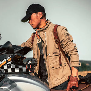 Blouson moto homme noir avec protections - vue 3