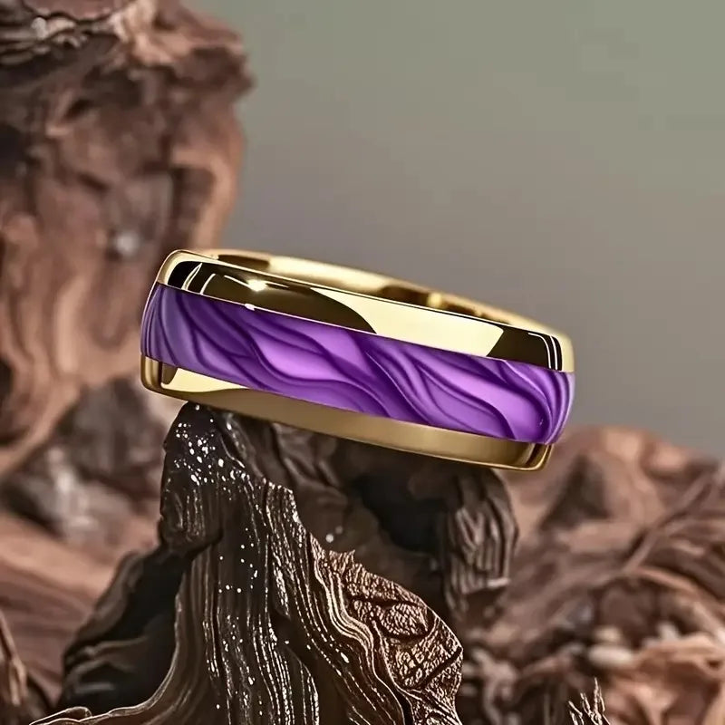Bague en acier inoxydable tête de mort et rose - vue 29