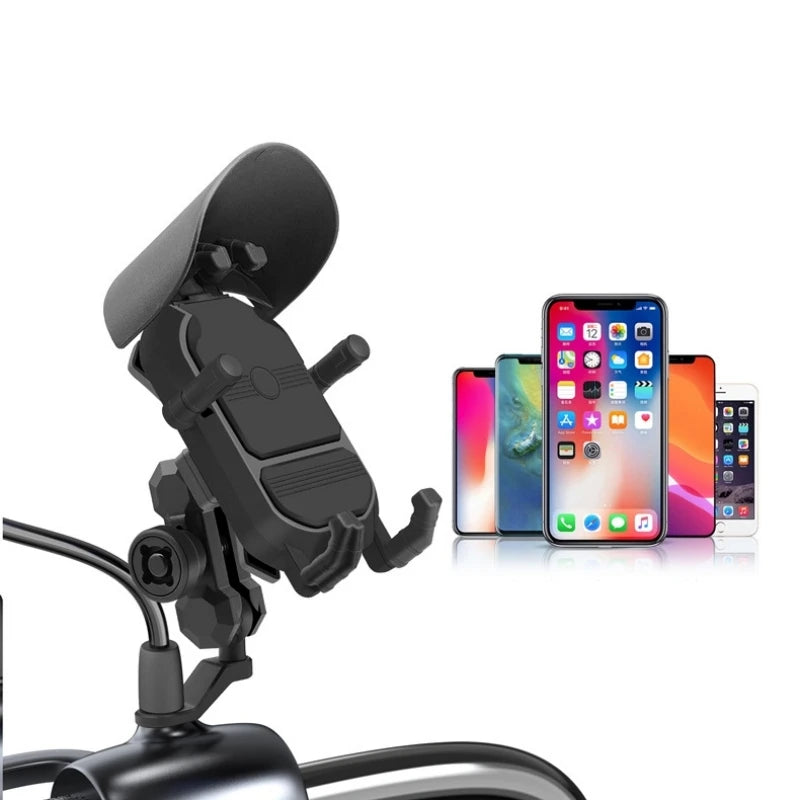 Support téléphone moto pour guidon et rétroviseur - smartphones 4,7 à 7 pouces - vue 1