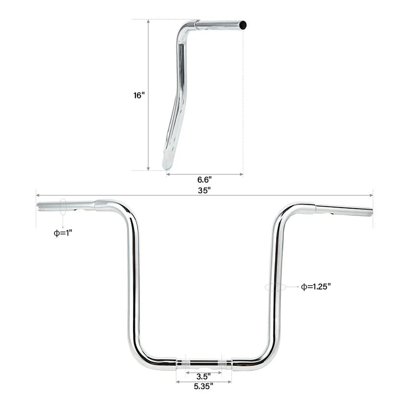 Guidon ape hanger pour Harley Softail et Sportster - vue 11