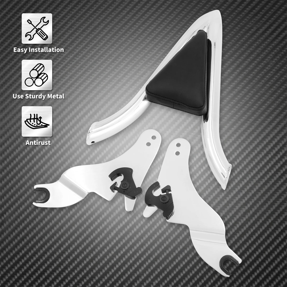Dossier Passager Amovible (Sissy Bar) Chromé - Harley-Davidson Touring 2009-2022 – photo 4/7