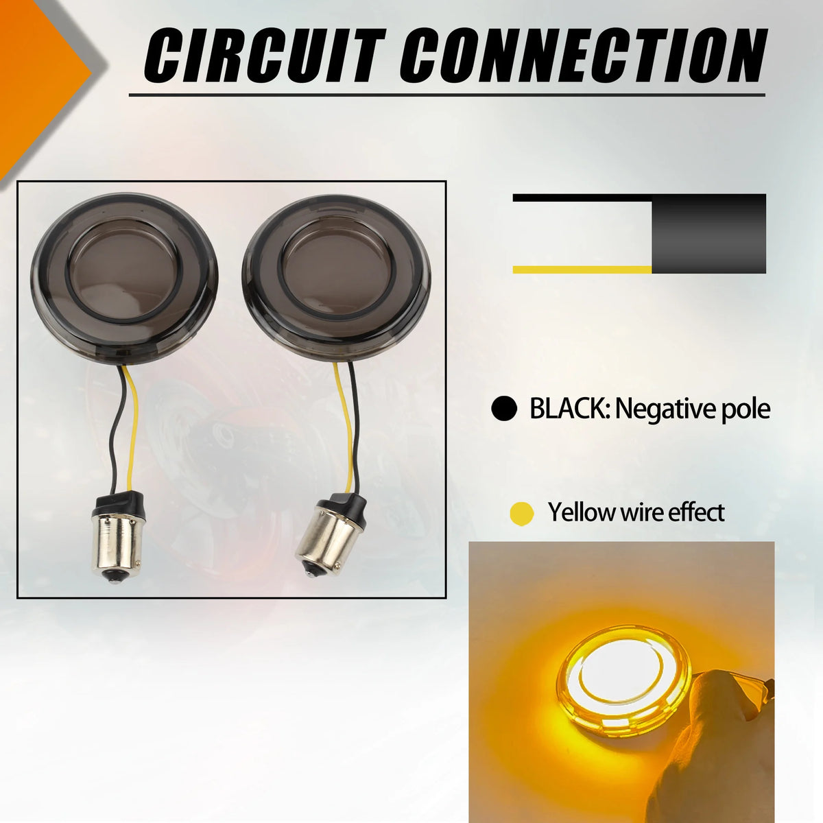 Inserts de clignotants LED pour Harley Touring Dyna - vue 9