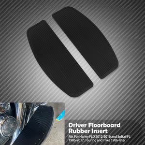 Inserts Caoutchouc pour Marchepieds Conducteur (Floorboards) - Harley-Davidson Touring, Softail, Dyna – photo 7/7