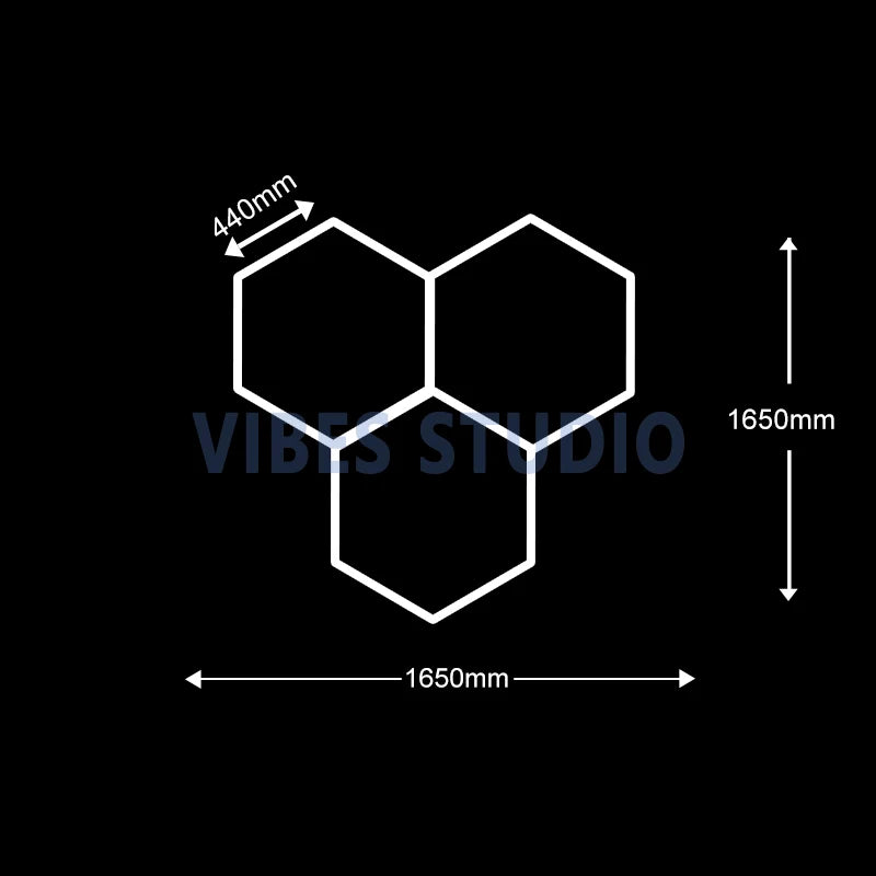 Panneau LED hexagonal nid d'abeille 6500K pour garage, salon de coiffure et atelier – photo 10/36