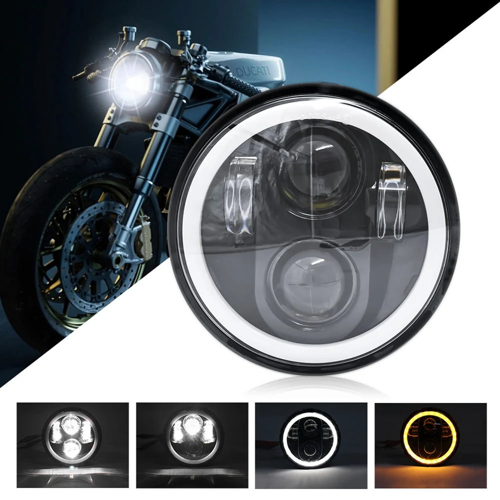 Phare LED 5,75 pouces pour Harley Sportster Dyna - vue 2