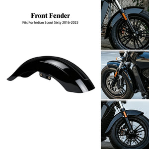 Garde-boue avant hugger noir brillant pour Indian Scout Sixty - vue 1