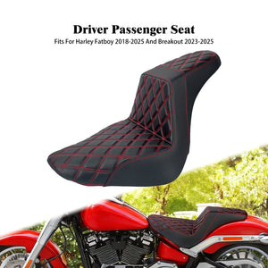 Selle biplace noire pour Harley-Davidson Softail Fat Boy - vue 9