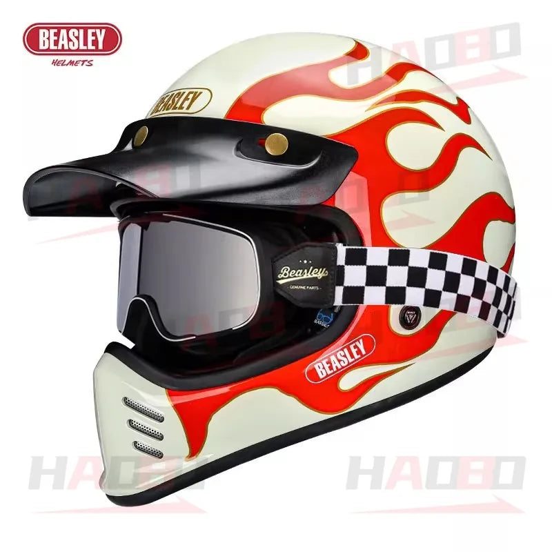 Casque moto intégral rétro - vue produit - vue 8