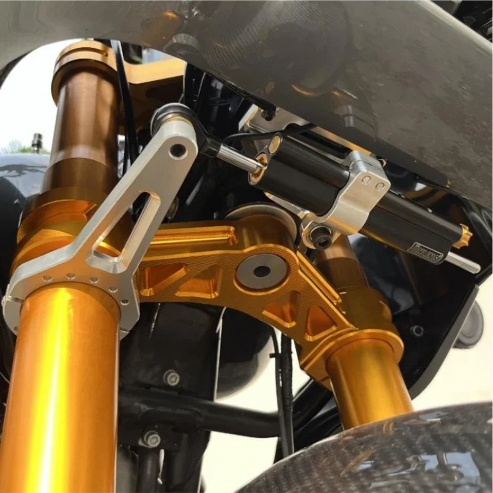 Support de Fixation Amortisseur de Direction (Steering Damper) Aluminium - Harley-Davidson Road Glide 2015 et plus récent – photo 2/8