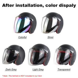 Visière Bulle Anti-UV Anti-Buée pour Casque Jet - Fixation 3 Boutons - vue 4