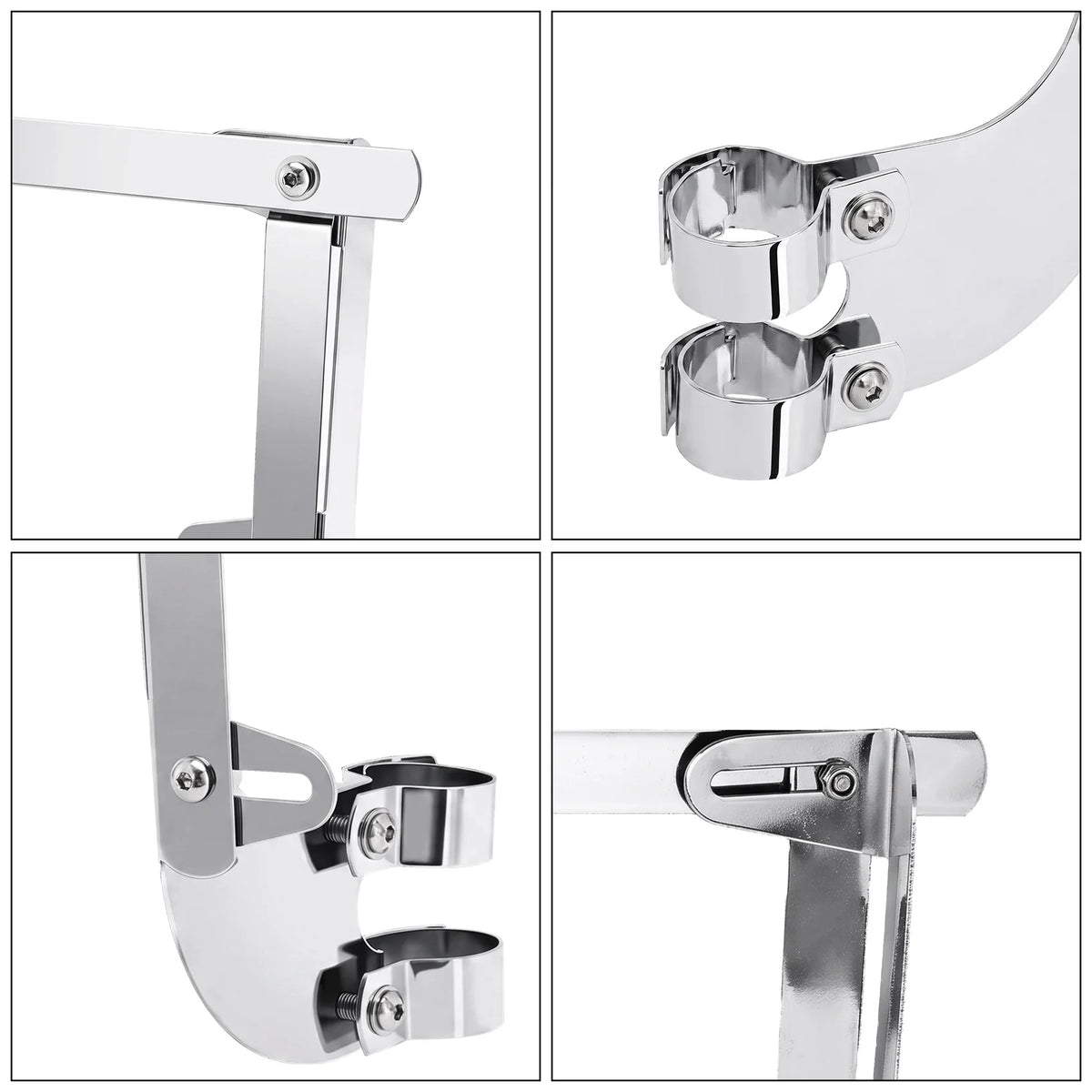 Support de pare-brise chromé pour fourche de moto de 39 mm - vue 5