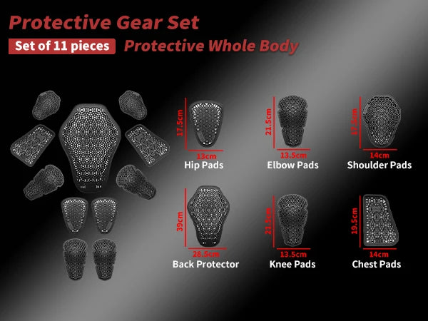 Set de protections moto noires CE niveau 1 - vue 6