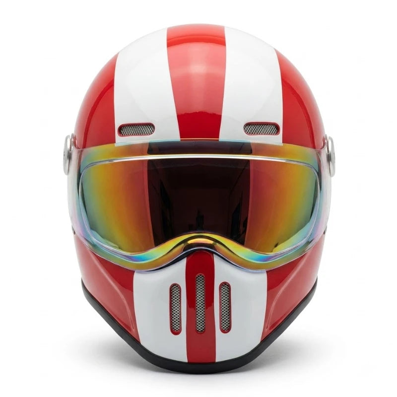 Casque moto intégral noir aérodynamique - vue de profil - vue 1