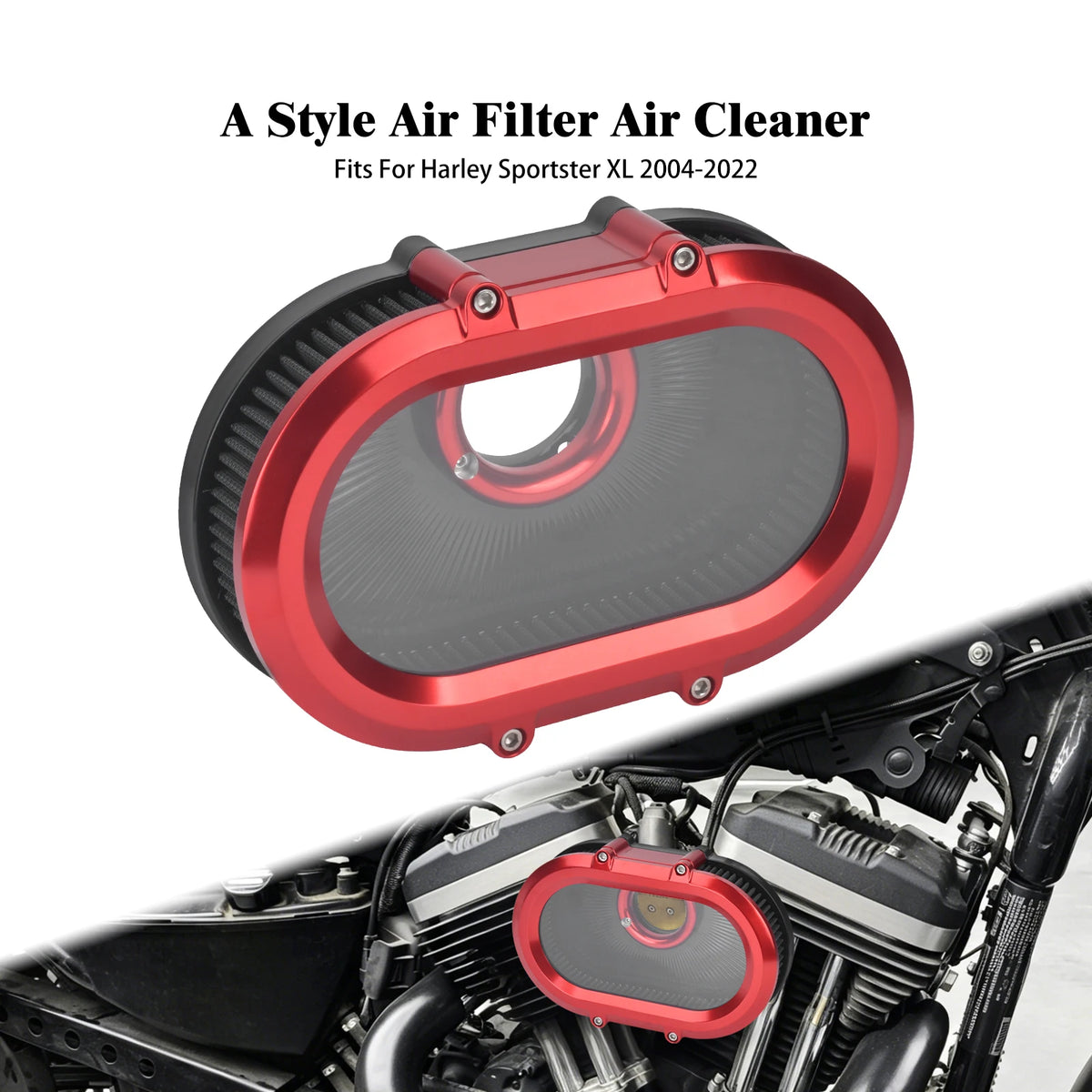 Filtre à Air avec Anneaux Décoratifs Interchangeables - Harley-Davidson Sportster, Dyna, Touring, Softail, Trike – photo 12/26