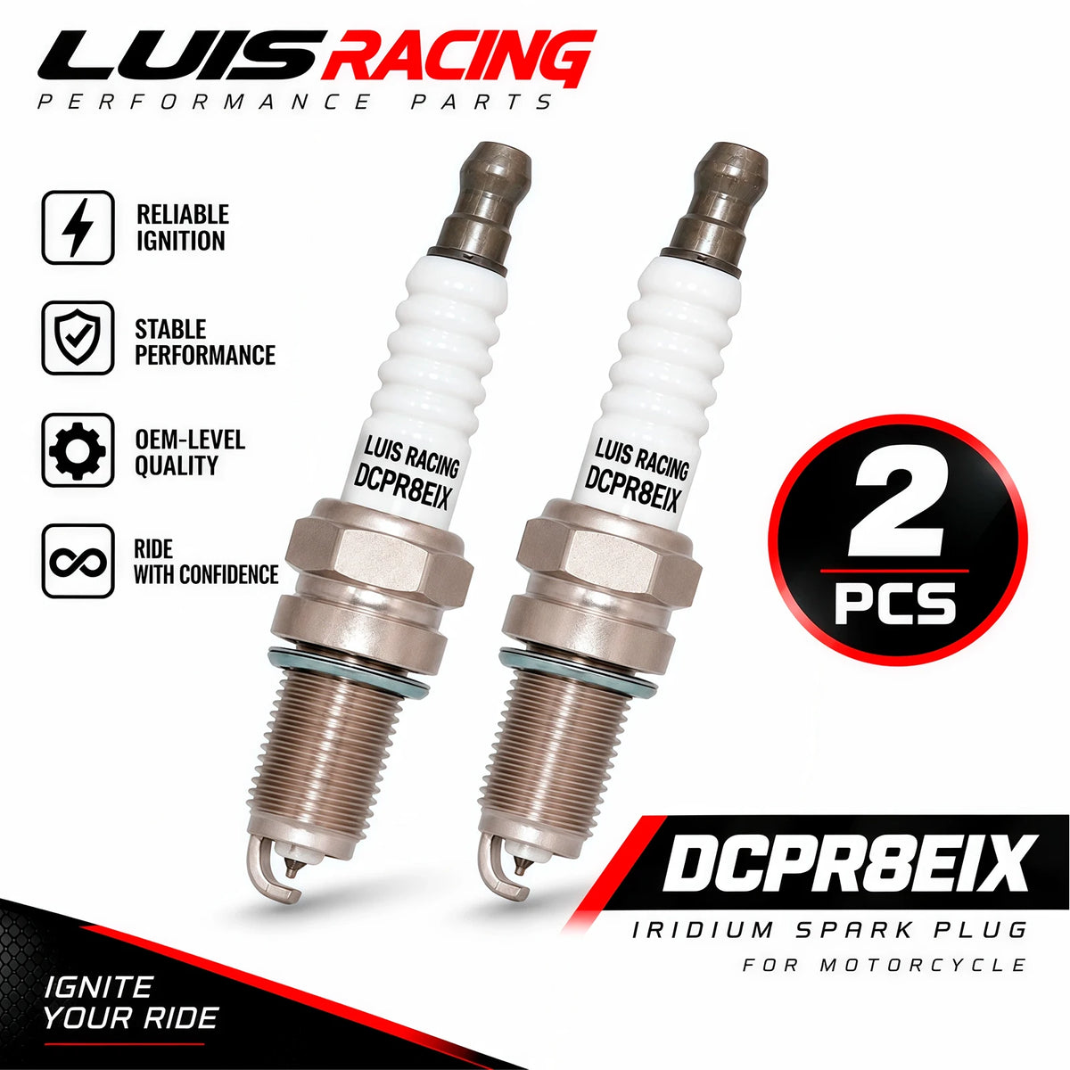 Bougie iridium DCPR8EIX pour Harley V-Rod - vue 7