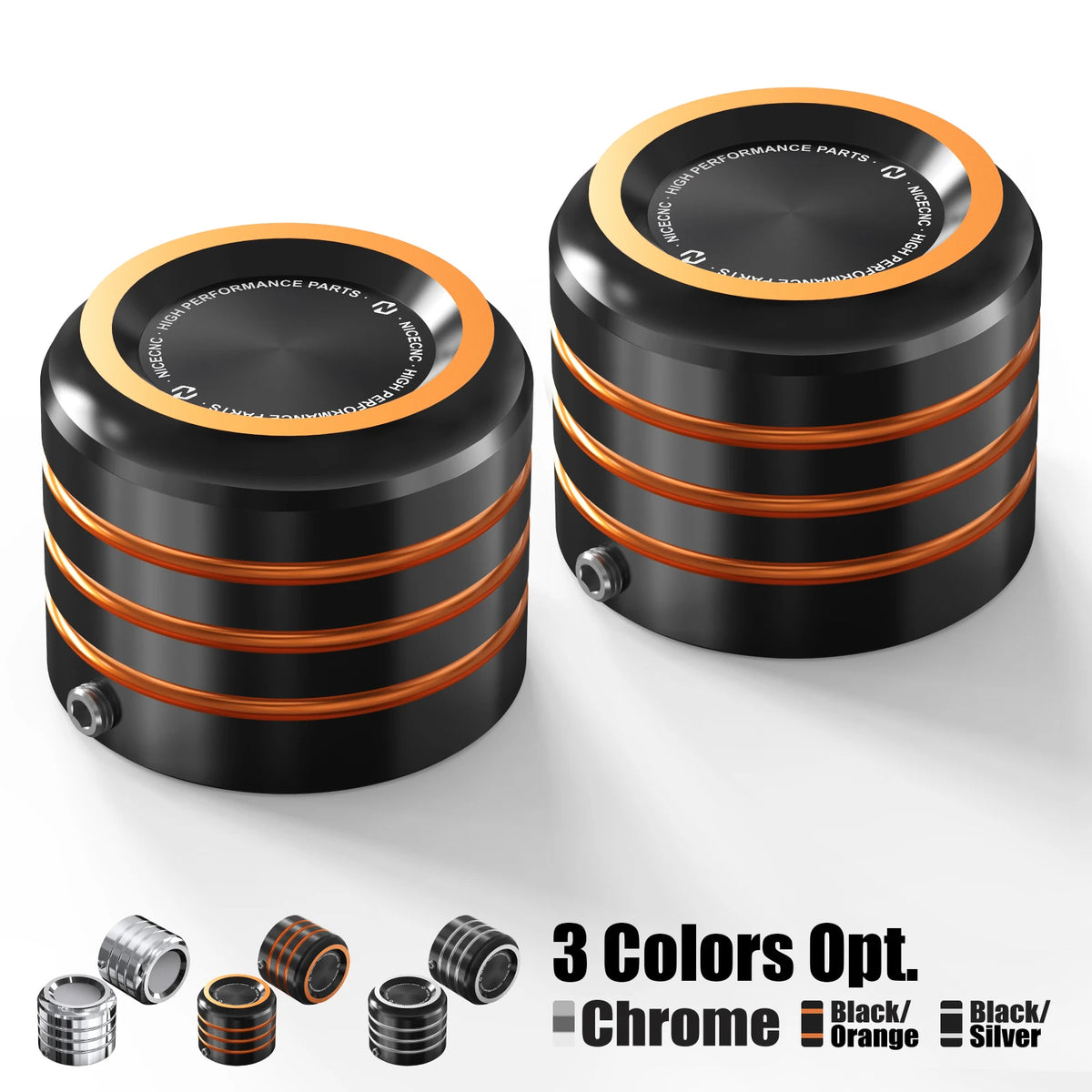 Caches d'axe avant aluminium pour Harley Sportster - vue 4